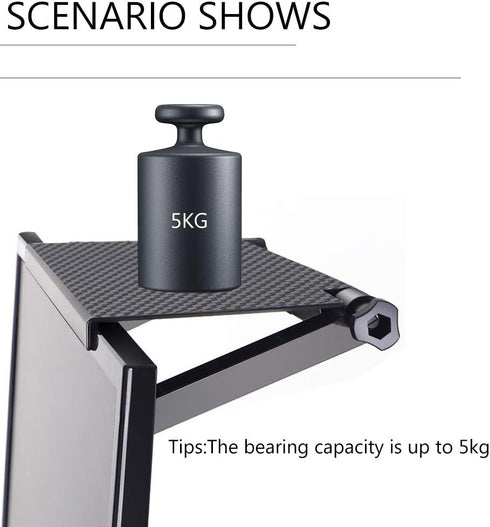 13 Inch Adjustable Screen Top Shelf Organizer for TV Computer Monitor Flat Screen, Large TV Mount Top Shelf Used to Place Soundbar Cable Box Speak...